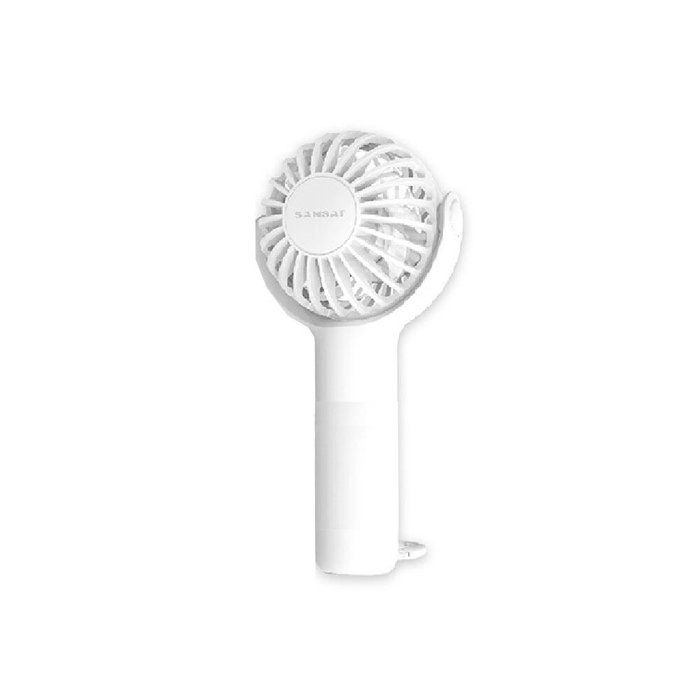 Sansai 3W Mini USB Portable Rechargeable Travel Desk/Table Fan 8x15cm White (2 Pack) — image 2