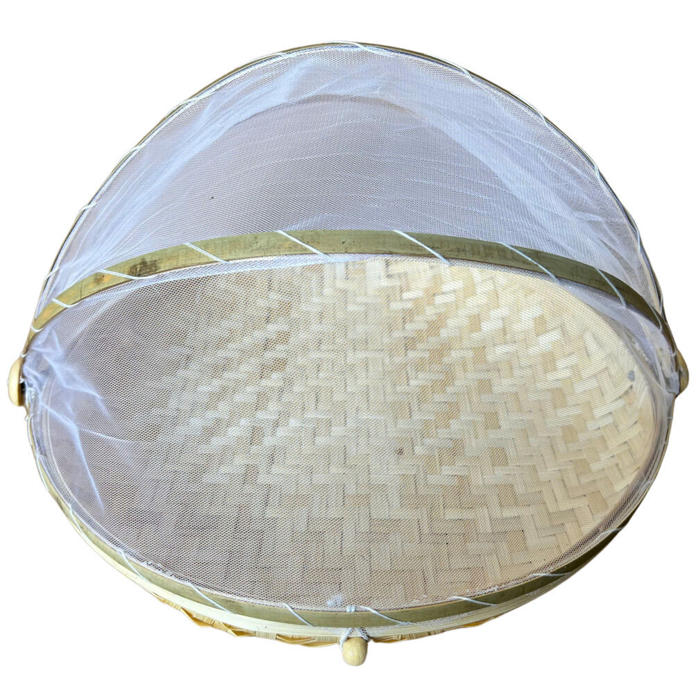 NF Living Mesh & Bamboo Cover 40x20cm Food Tabletop Supplies Collapsible (2 Pack) — image 3