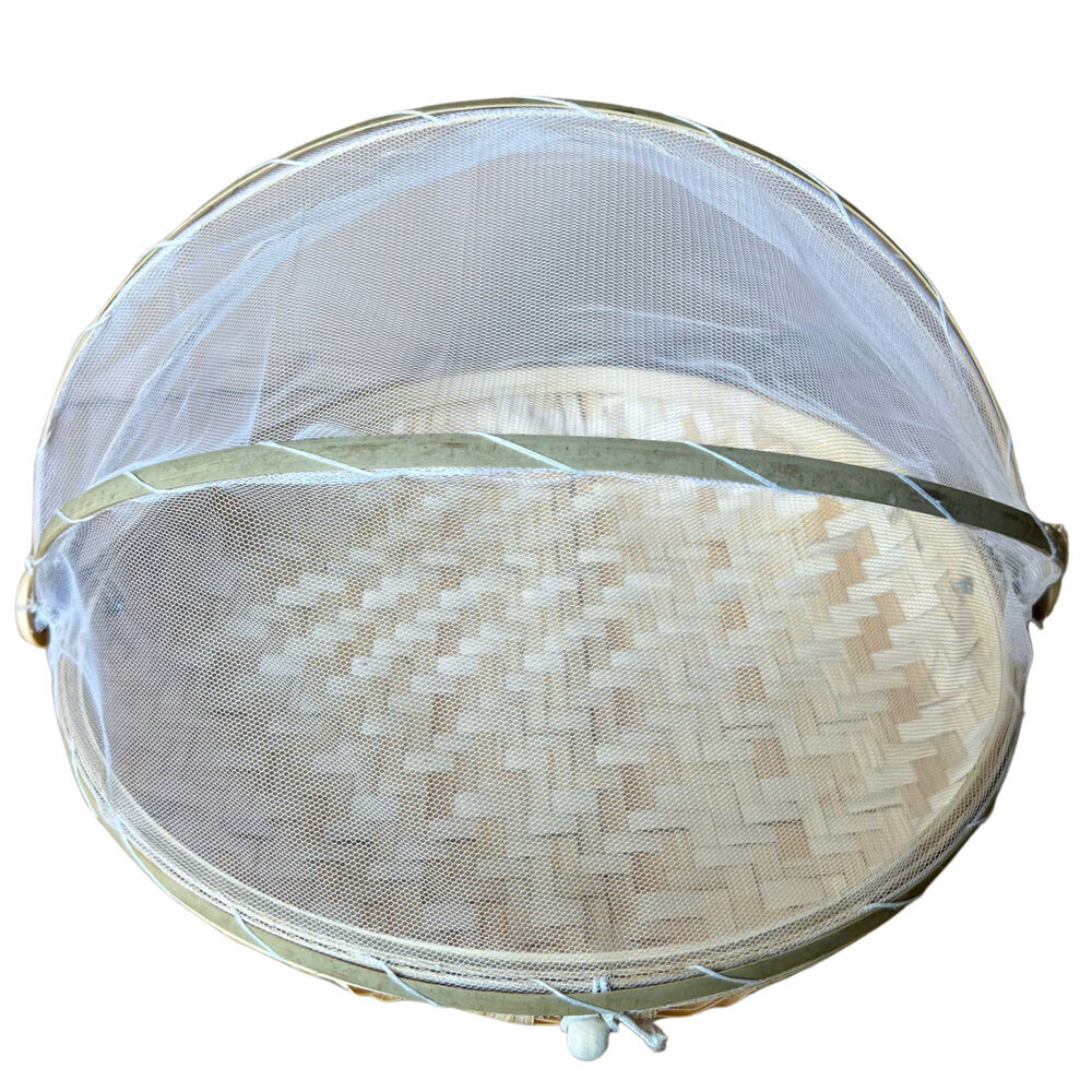 NF Living Mesh & Bamboo Cover 35x18cm Food Tabletop Supplies Collapsible (2 Pack) — image 3
