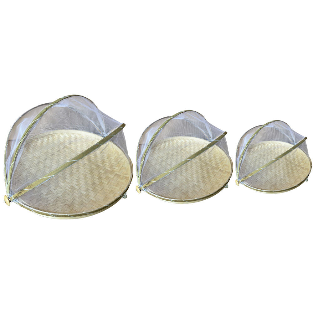 NF Living Mesh & Bamboo Cover 35x18cm Food Tabletop Supplies Collapsible (2 Pack) — image 5