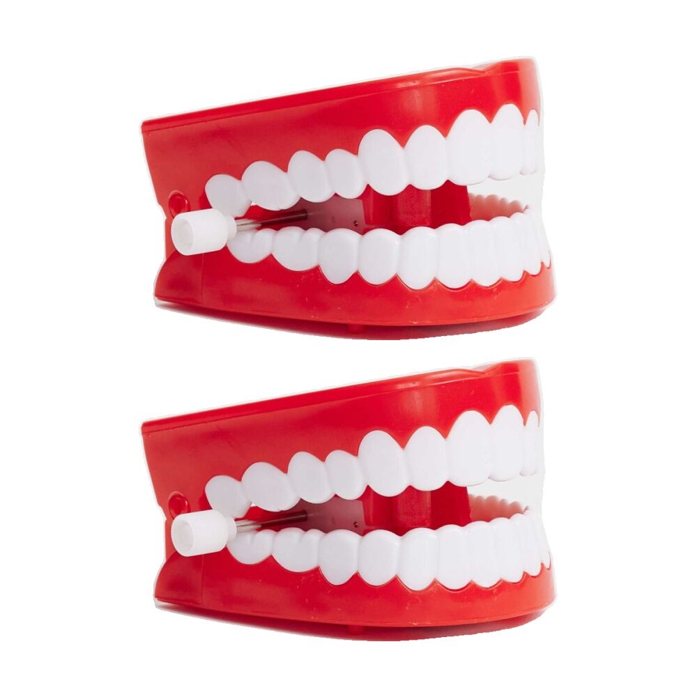 Funnybone Chattering Teeth Wind Up Desk Fun Novelty Toy (2 Pack)