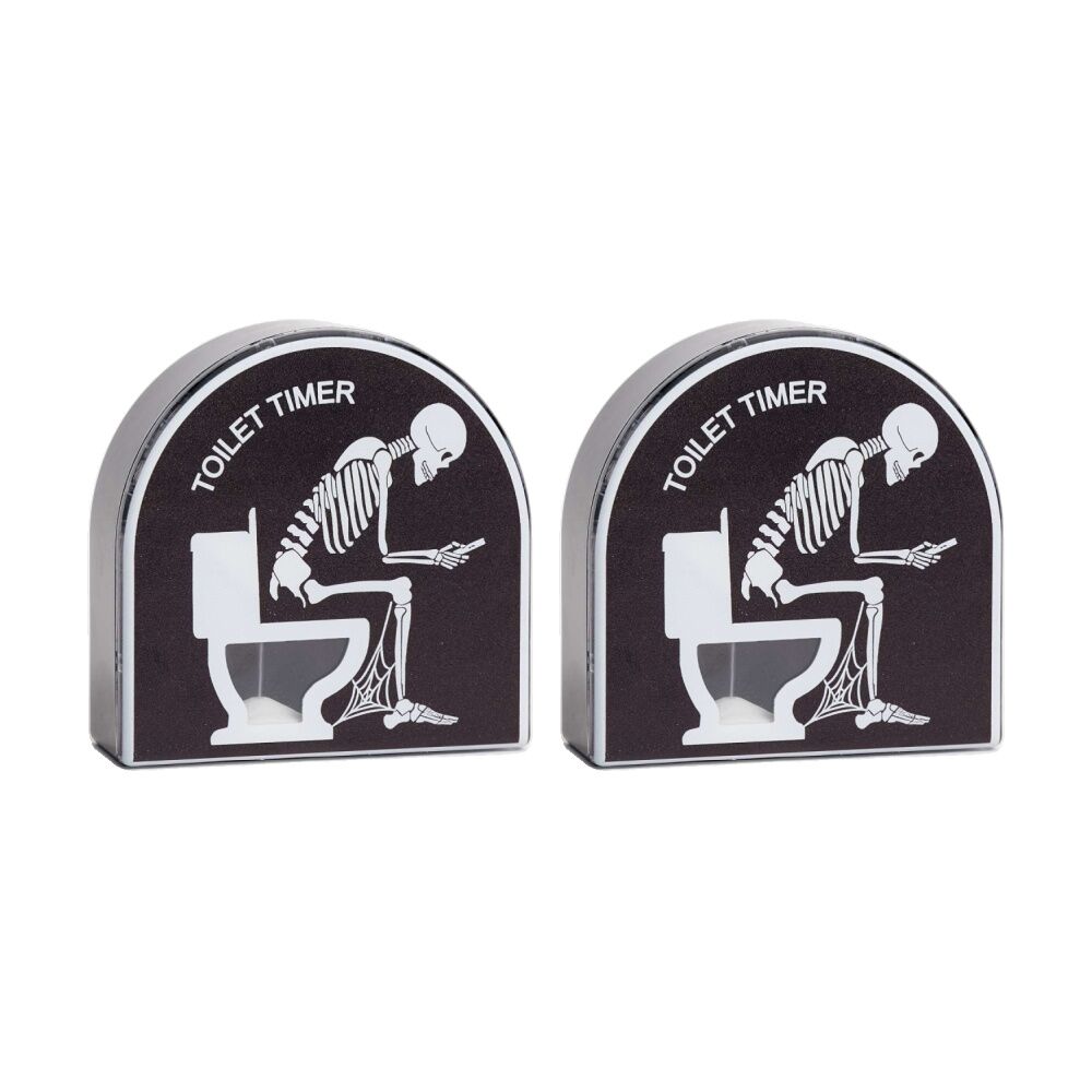 Funnybone Toilet Timer Bathroom Countdown Hourglass Fun Prank Gift (2 Pack)