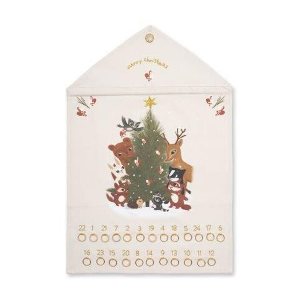 Fabelab 50x76cm Christmas Woodland Advent Calendar Xmas Hanging Decoration