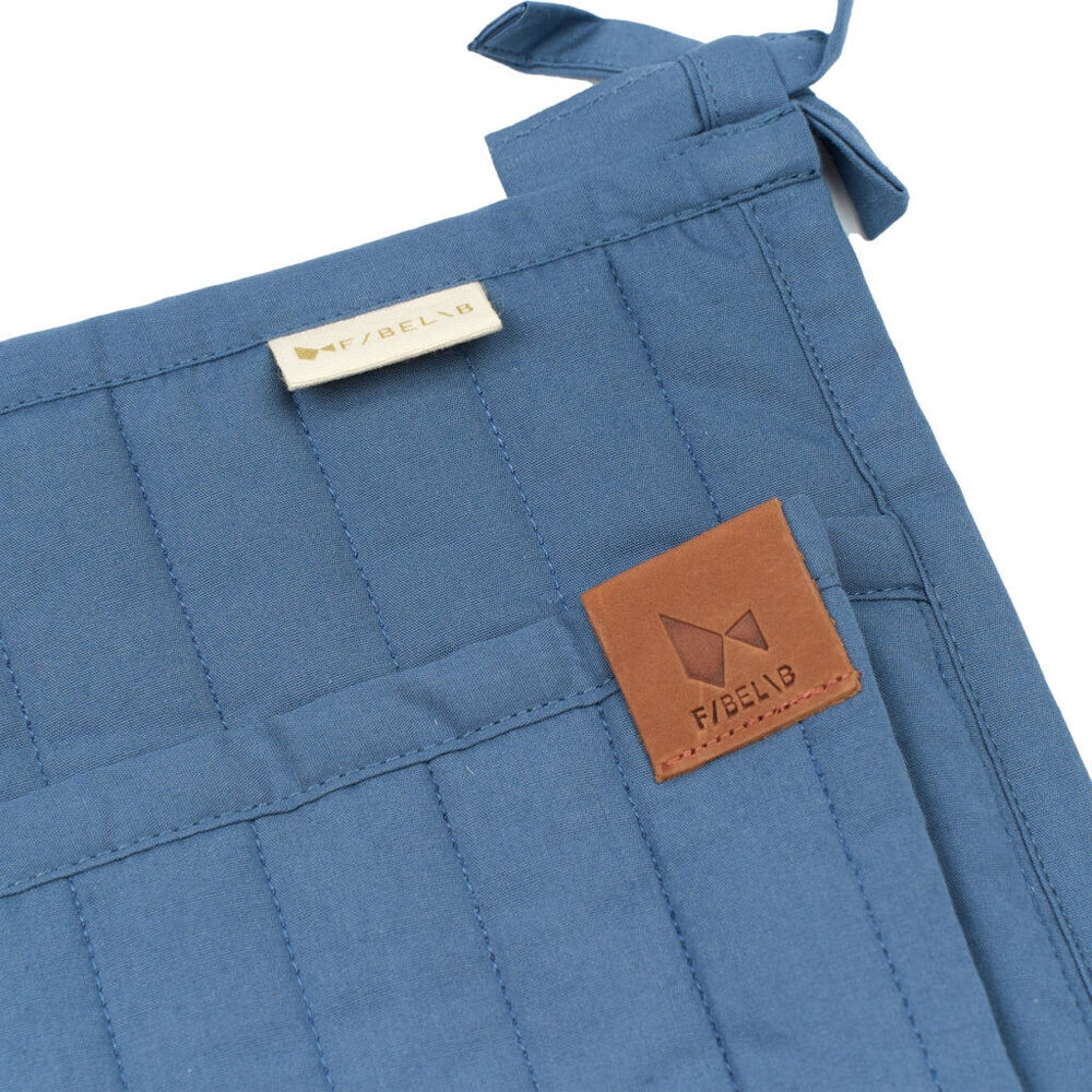 Fabelab 100% Cotton Quilted Crib or Wall Pocket Storage Small Vintage Blue (2 Pack) — image 3