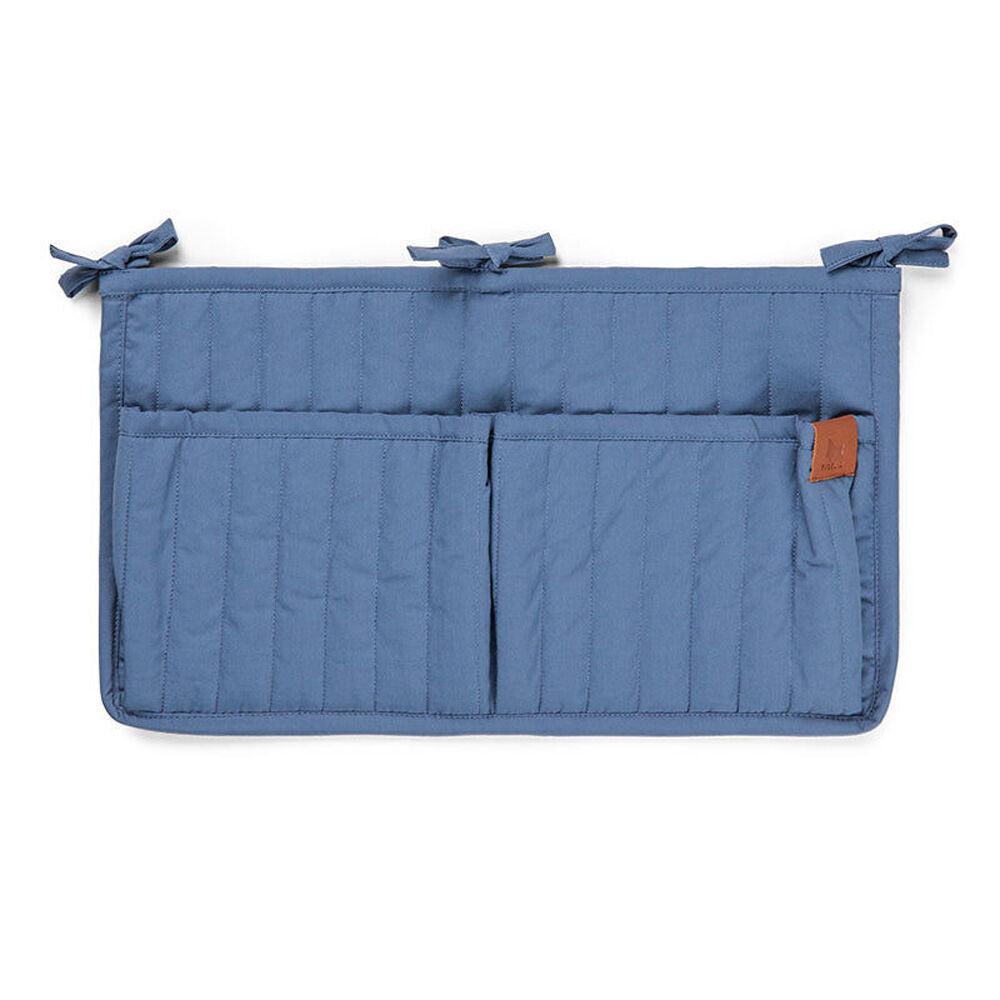 Fabelab 100% Cotton Quilted Crib or Wall Pocket Storage Small Vintage Blue (2 Pack) — image 2