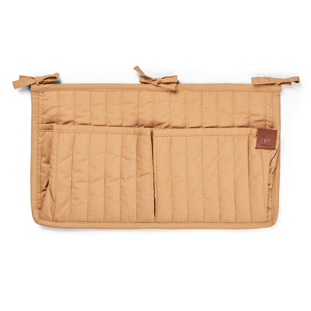 Fabelab 100% Cotton Quilted Crib or Wall Pocket Storage Small Caramel (2 Pack) — image 2