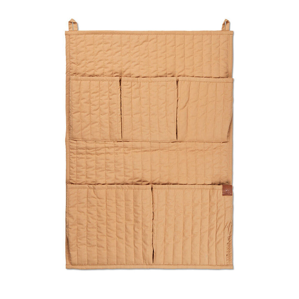 Fabelab 65cm Large Caramel 100% Organic Cotton Quilted Wall Pocket Storage