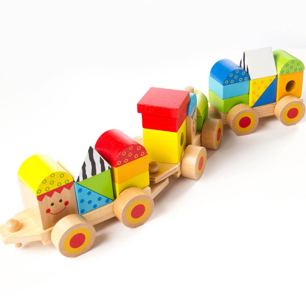 Fat Brain Toy Co. Fat Brain Toys Learning Locomotive Wooden Train Set Educational Toy Kids 2y+