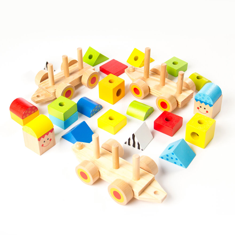 Fat Brain Toy Co. Fat Brain Toys Learning Locomotive Wooden Train Set Educational Toy Kids 2y+ — image 3