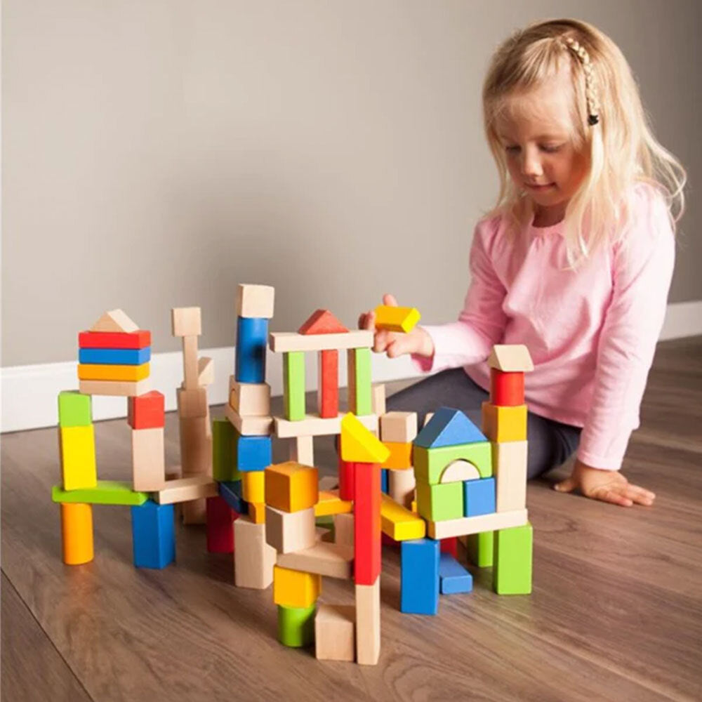 Fat Brain Toy Co. 100pcs Timber Blocks Pack Toddler/Childrens/Kids Toy 12m+ — image 2