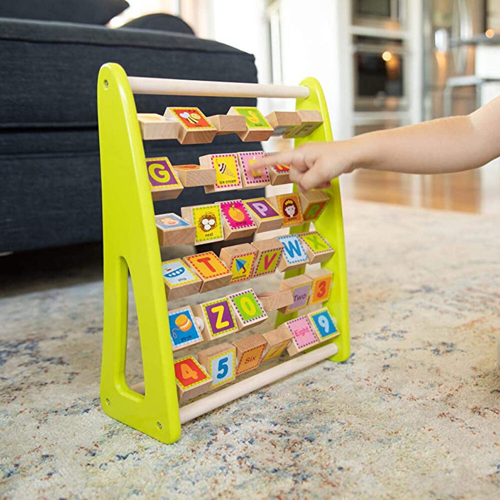 Fat Brain Toy Co. Alpha-Abacus Wooden Block Flip Toddler/Kids/Childrens Toy 2y+ — image 2