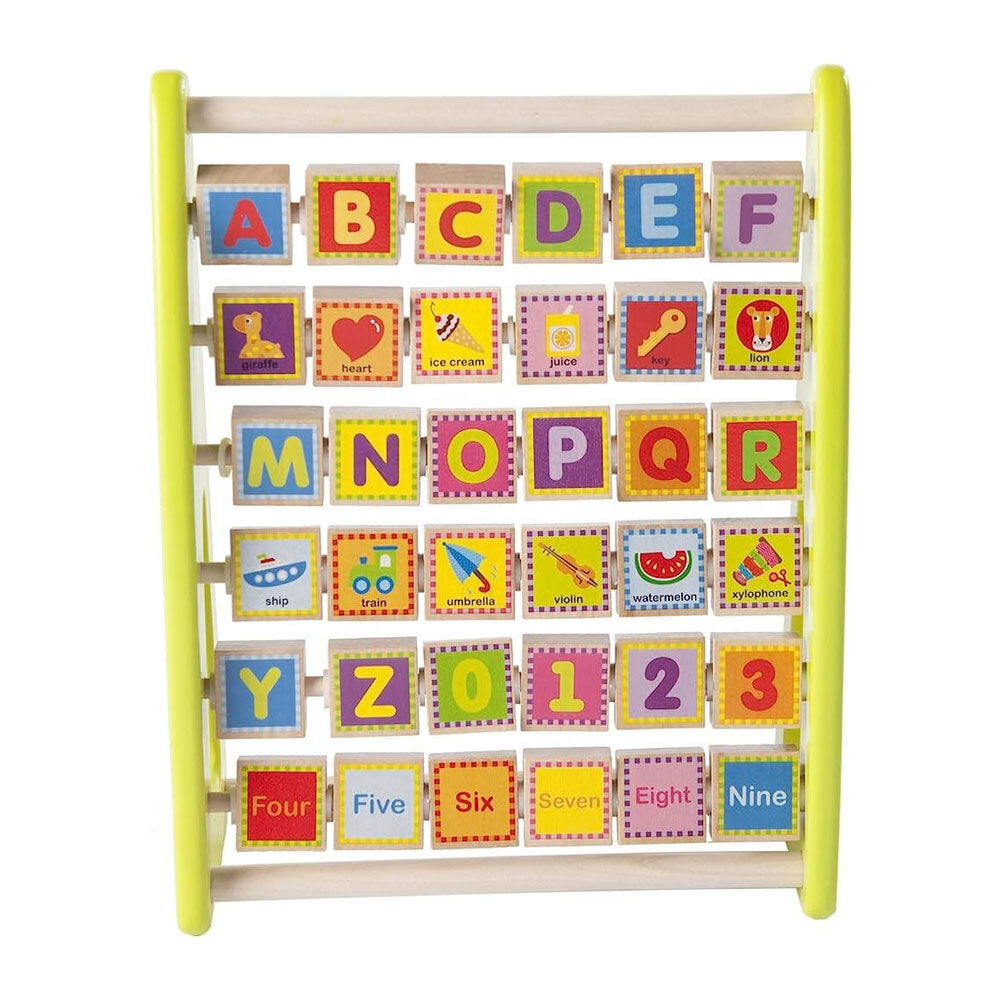 Fat Brain Toy Co. Alpha-Abacus Wooden Block Flip Toddler/Kids/Childrens Toy 2y+