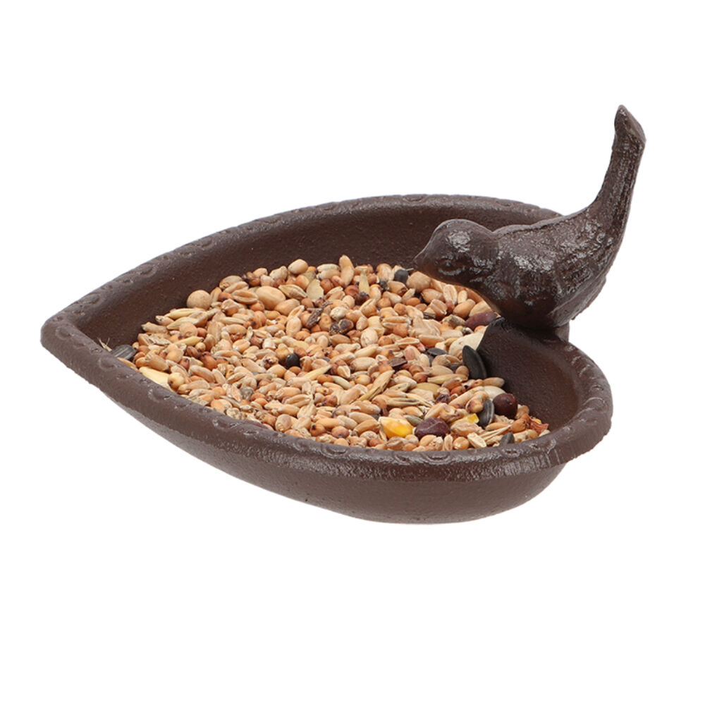 Esschert Design 17cm Garden & Outdoor Decor Cast Iron Bird Bath Heart Small — image 3