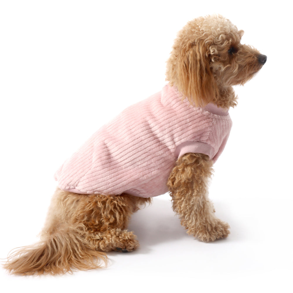 Frank Barker Velvet Lined Corduroy Pet/Dog Animal Winter Coat Small 28x35cm Pink — image 4