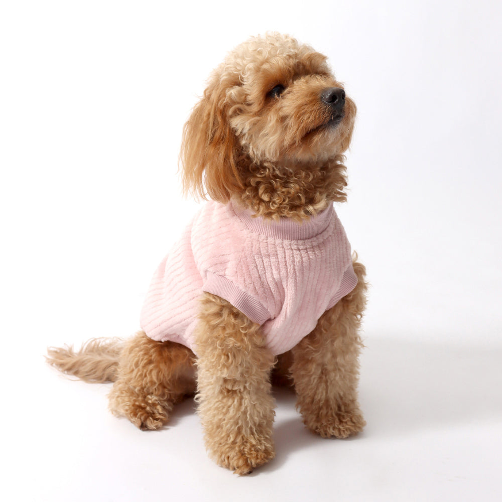 Frank Barker Velvet Lined Corduroy Pet/Dog Animal Winter Coat Small 28x35cm Pink — image 3