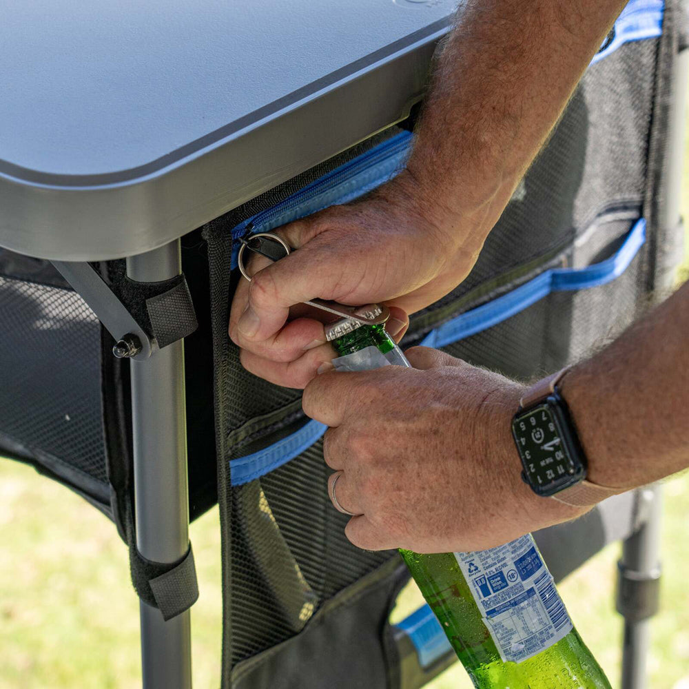 Quest Outdoors Camp Table 5 w/ Storage Organiser Camping Furniture 153x65cm — image 4