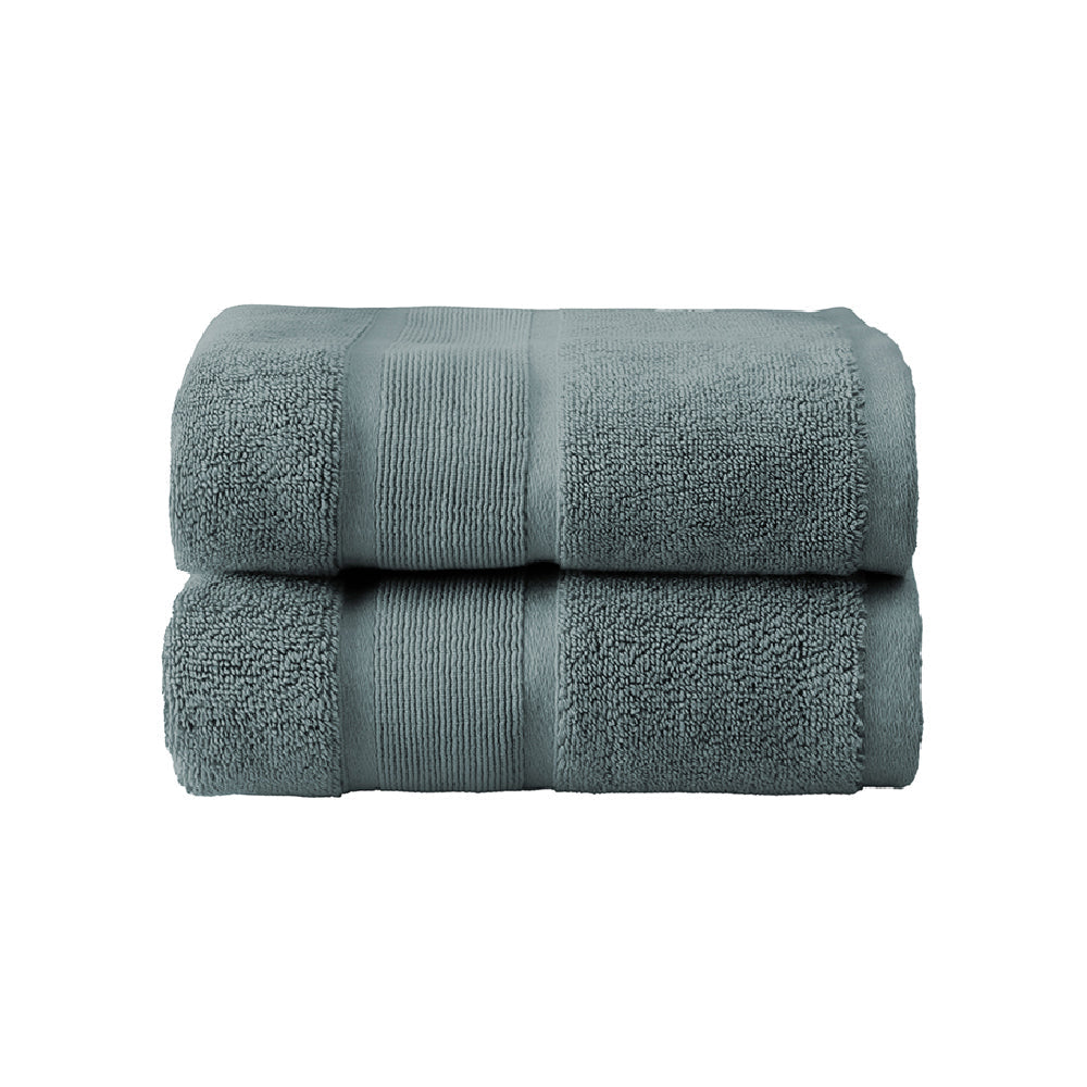 Onkaparinga Ultimate Alanya Turkish Cotton Bath Mat/Towel 850Gsm Highly Absorbant Slate (2 Pack) — image 3