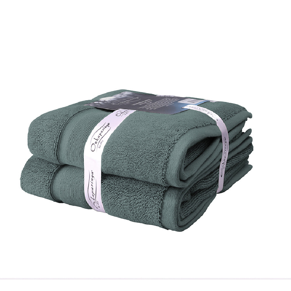 Onkaparinga Ultimate Alanya Turkish Cotton Bath Mat/Towel 850Gsm Highly Absorbant Slate (2 Pack) — image 2