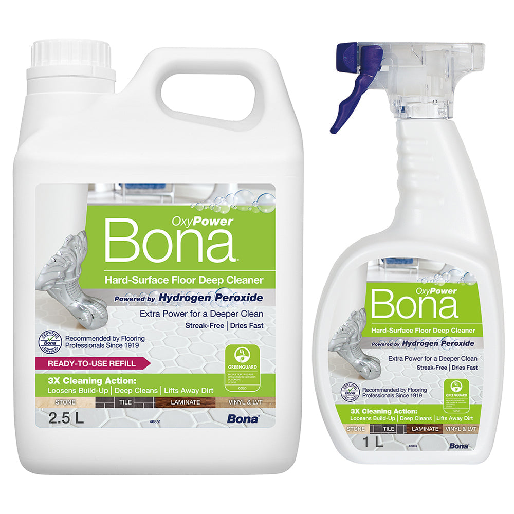 Bona 1L & 2.5L Hard Floor/Tile Deep Cleaner Mop Refill/Spray w/Hydrogen Peroxide