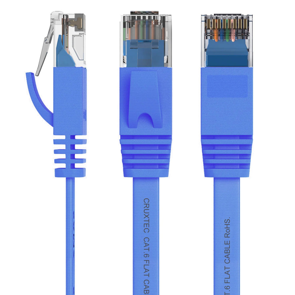 Cruxtec RJ45 Internet LAN 2m Flat CAT6 UTP Gigabit Speed Ethernet Cable Blue (6 Pack) — image 5