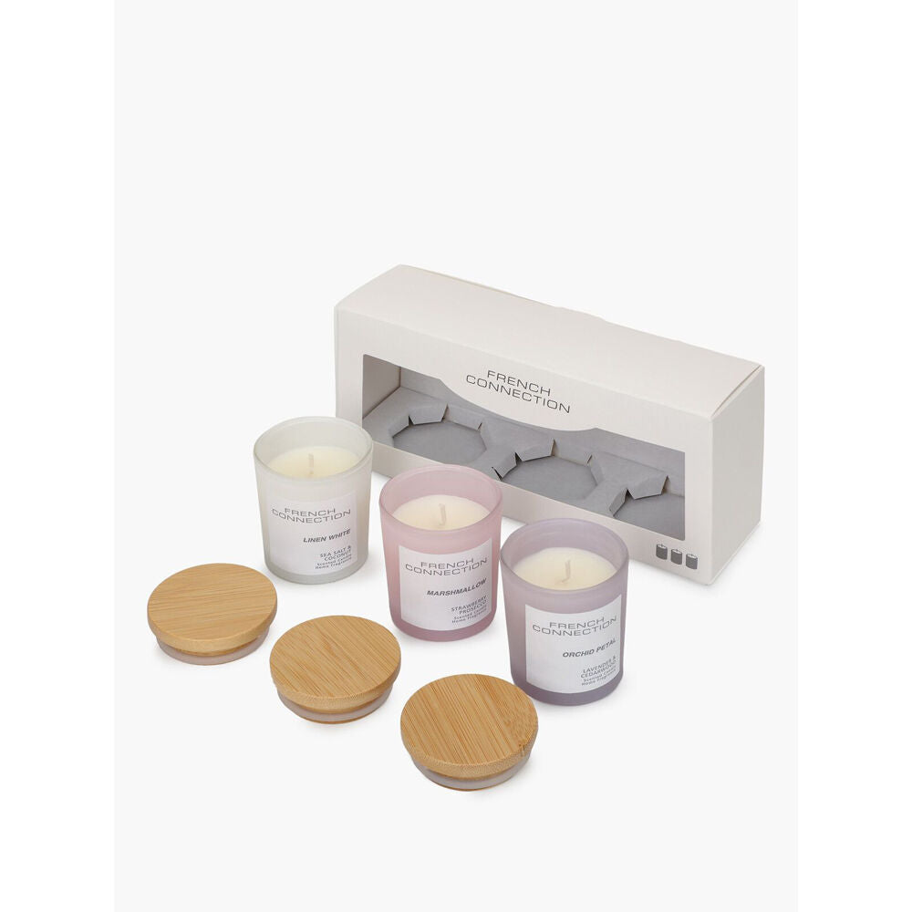 French Connection Orchid Petal, Linen White, and Marshmallow Candle Set 50g (3 Pieces) — image 4