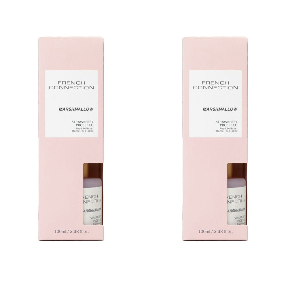 French Connection Marshmallow Strawberry Prosecco Liquid Diffuser 100ml (2 Pack)