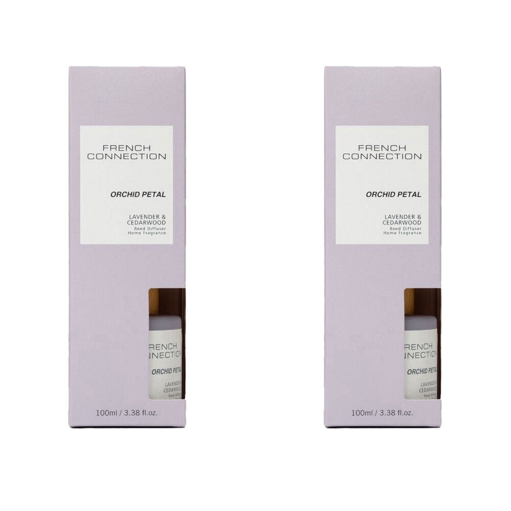 French Connection Orchid Petal Lavender & Cedarwood Liquid Diffuser 100ml (2 Pack)
