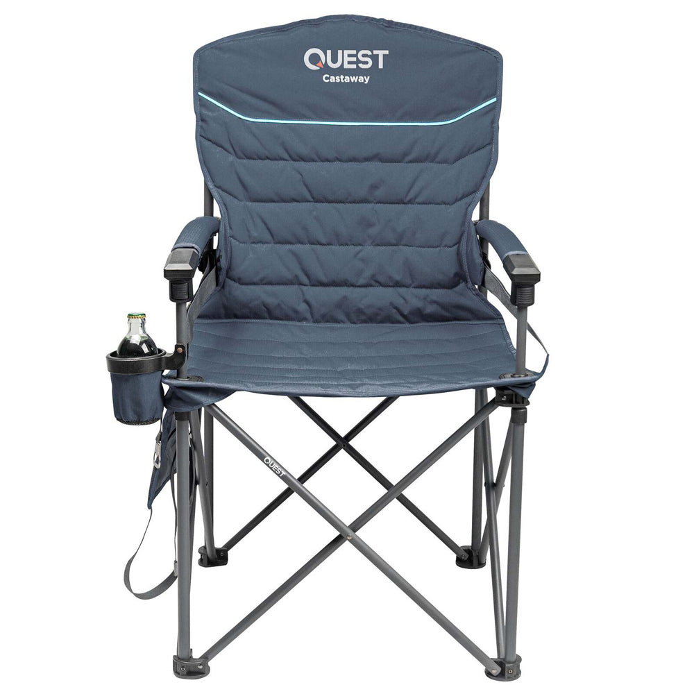 Quest Outdoors Castaway Hard Arm Camping Chair Hiking/Picnic Seat Midnight — image 3