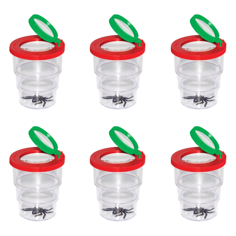 Edu-Toys Bug Viewer/Magnifier Kids/Children Learning Science Toy Clear 5y+ (6 Pack)