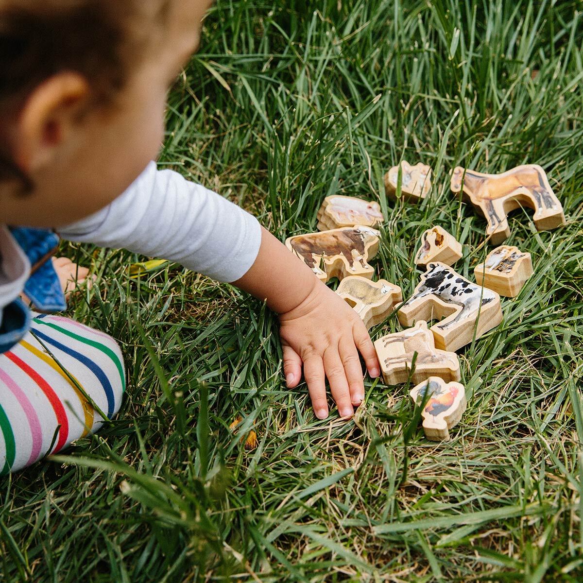 Freckled Frog My Farm Animals Kids Wooden Toy Fun Educational Play 12m+ (10 Pieces) — image 3