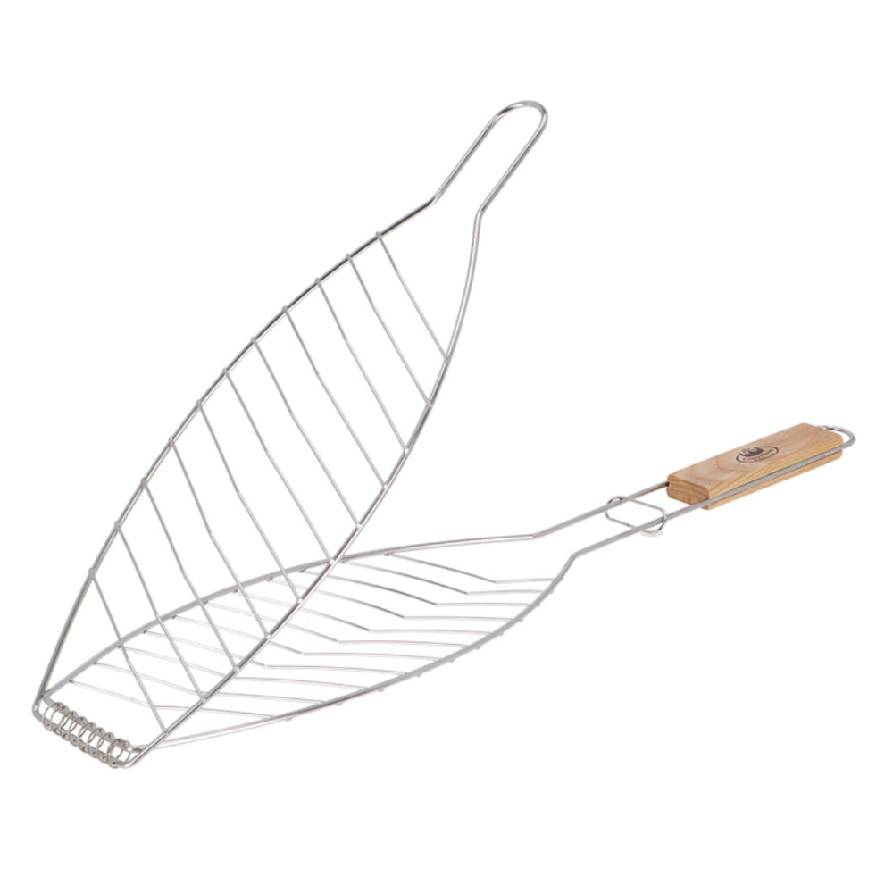 Esschert Design BBQ Fish Grilling Holder Stainless Steel Cooking Utensil SLV — image 2