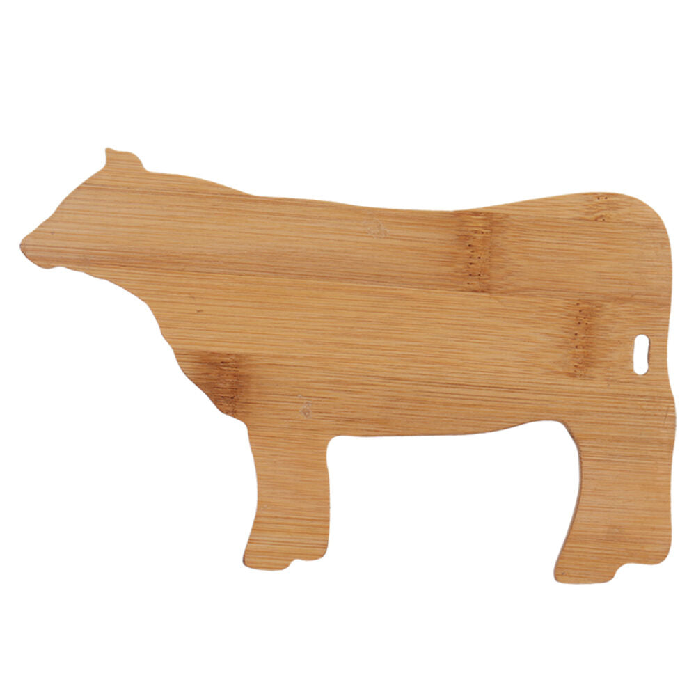 Esschert Design Small Natural Cutting Food Prep Cow Chopping Board Bamboo — image 2