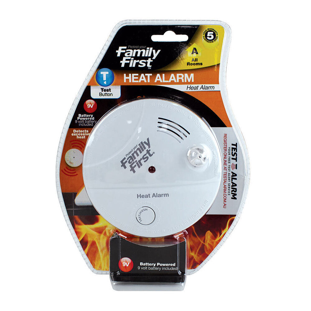 Family First Heat Detection Alarm Air Temperature Detector For All Rooms 9V (2 Pack) — image 2