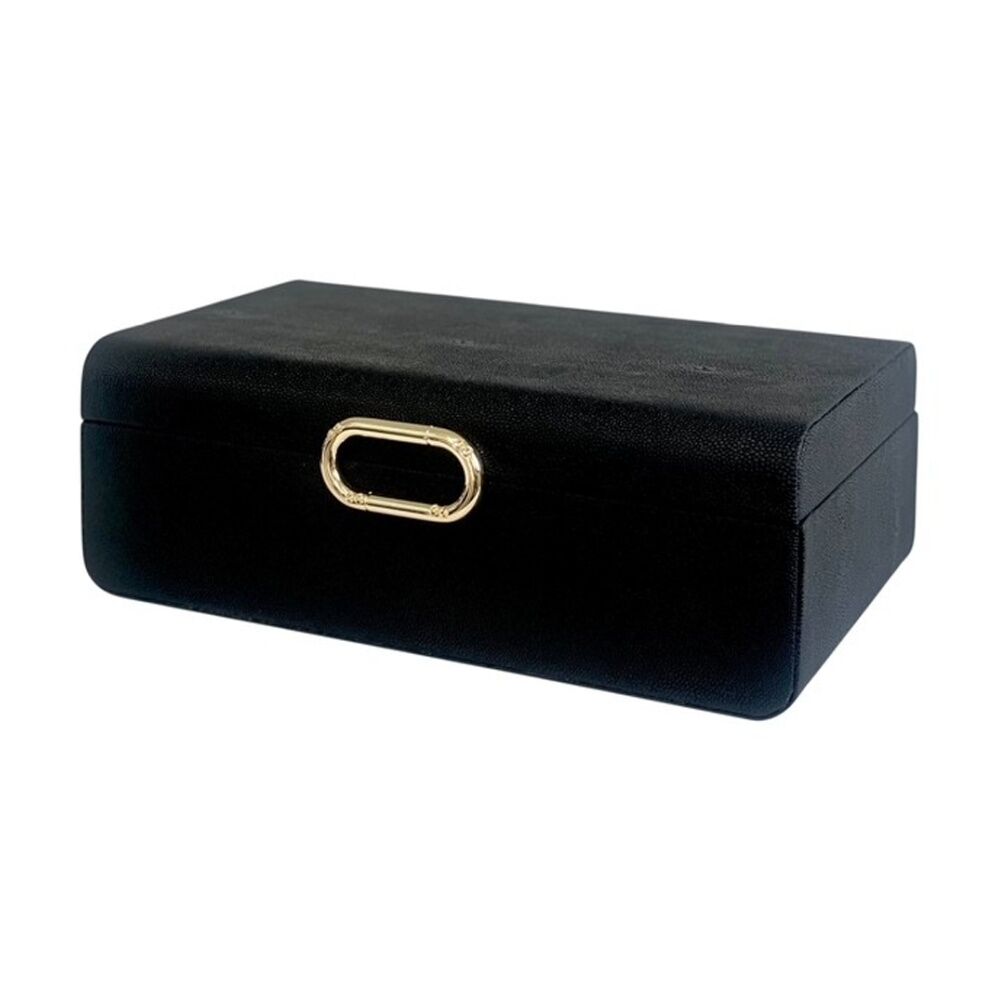 SS Collective Black Decorative Rectangle Box w/ Gold Badge Small 24x12x8cm (2 Pack) — image 2