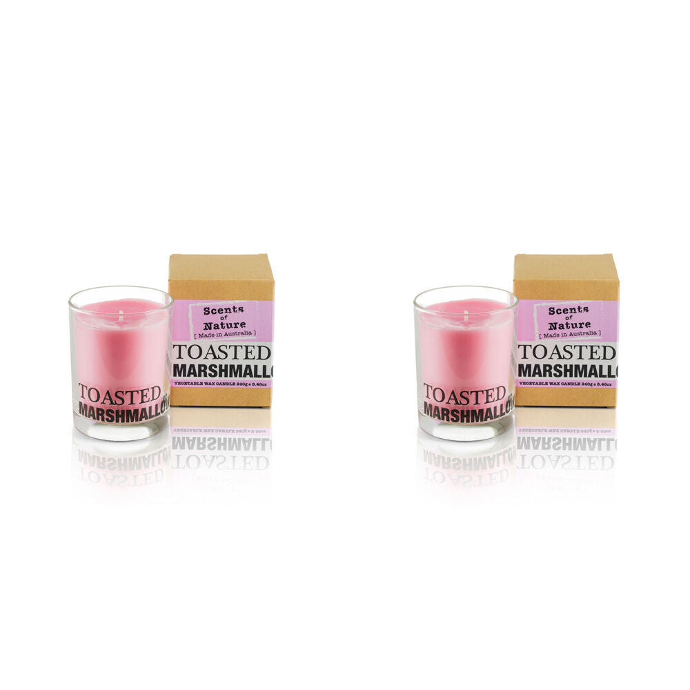 Scents of Nature Toasted Marshmallow Soy Candle Scented 240g (2 Pack)