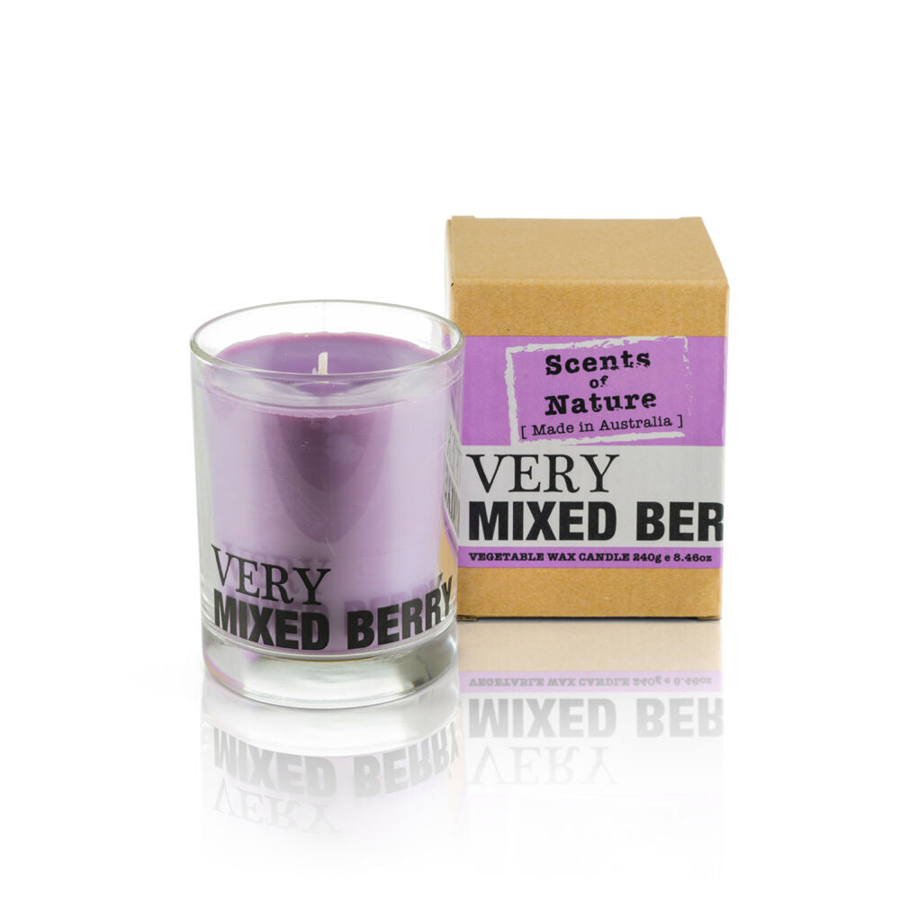 Scents of Nature Very Mixed Berry Soy Candle 240g Scented