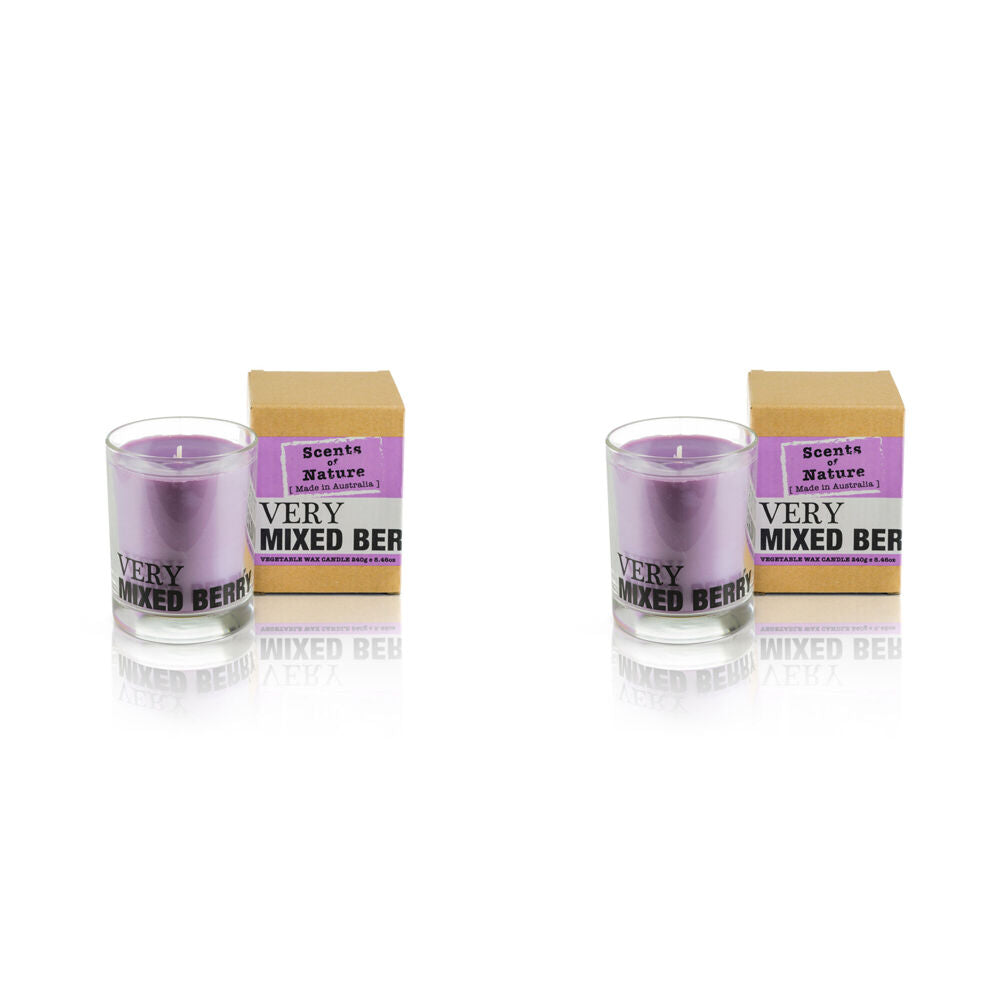 Scents of Nature Very Mixed Berry Soy Candle Scented 240g (2 Pack)