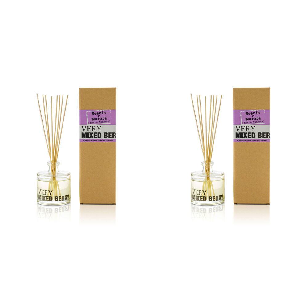 Scents of Nature Very Mixed Berry Reed Diffuser Sweet & Fruity Scent 150ml (2 Pack)