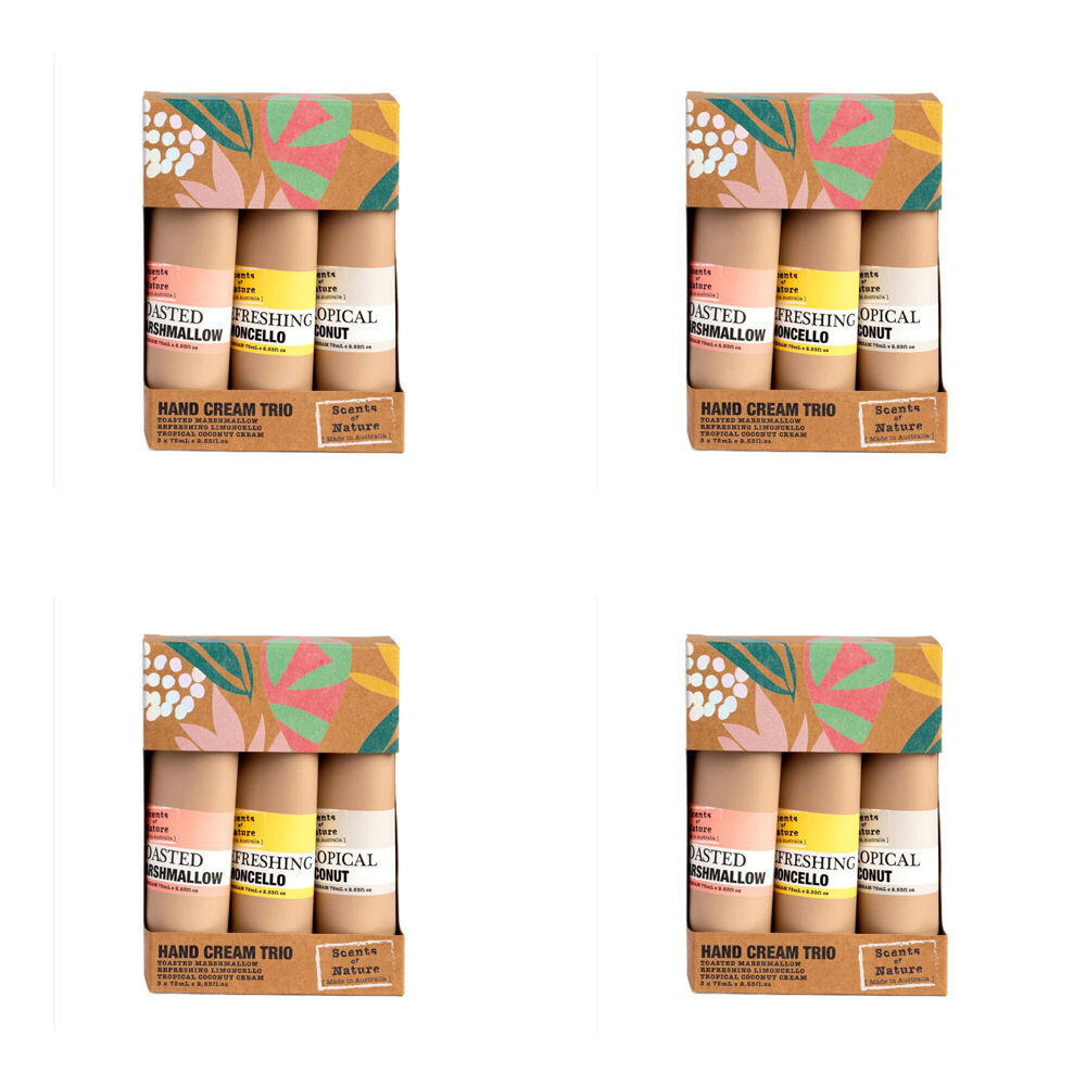Scents of Nature 3pc Scents Of Nature Hand Cream Trio Set Limited Edition 3x75ml (4 Pack)