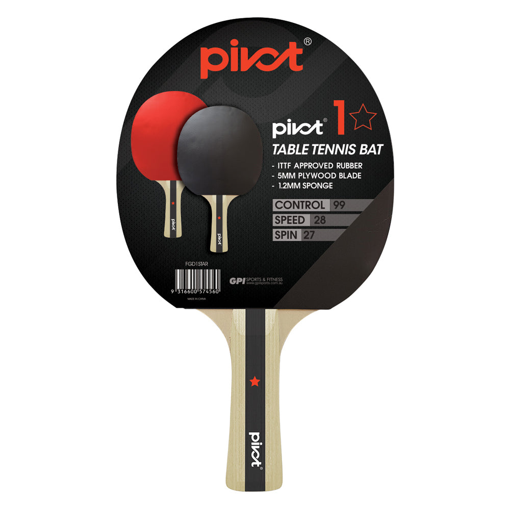 Pivot 1 Star Table Tennis Racquet Ping Pong Paddle Bat Sports Equipment