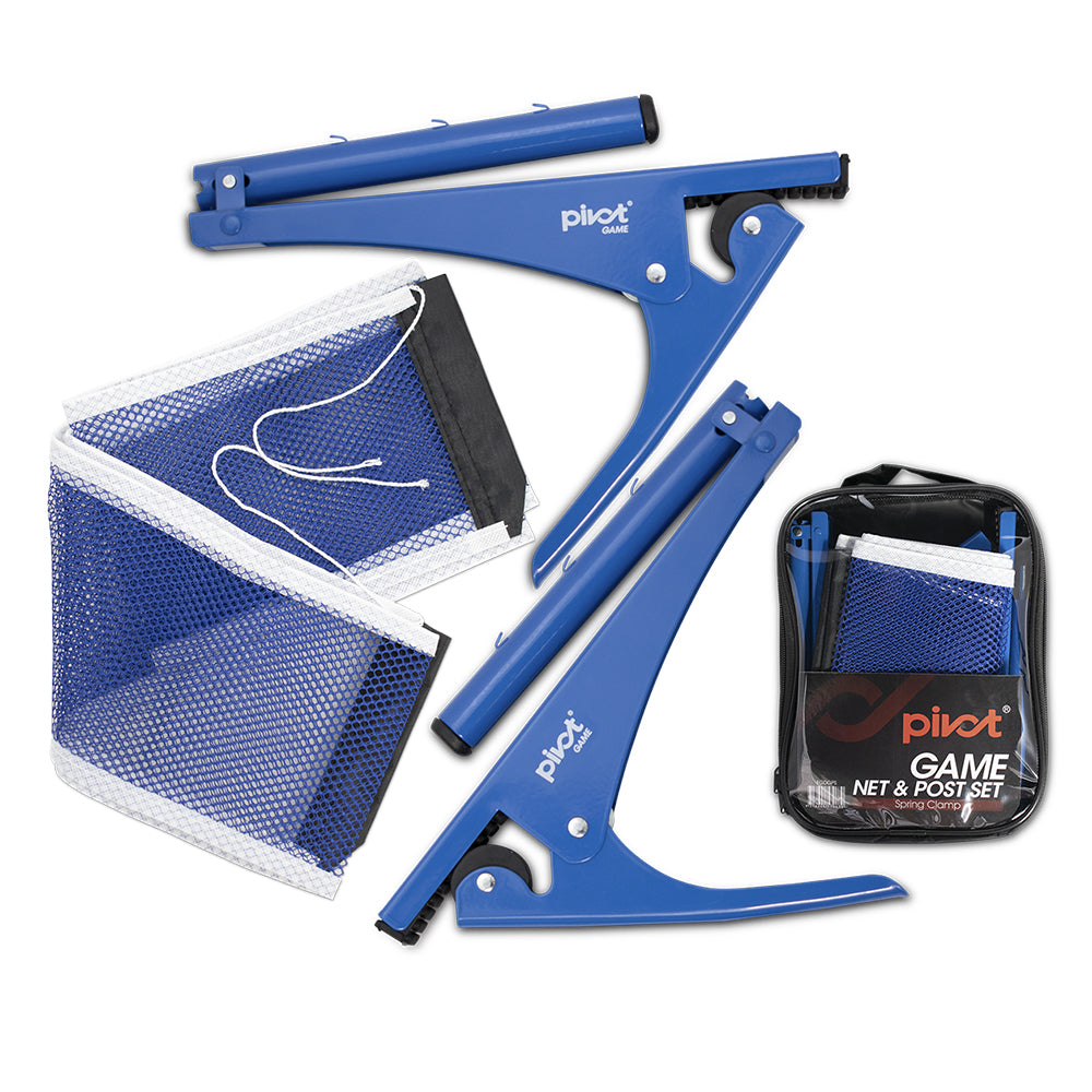 Pivot Sport Game Sports Table Tennis/Pin Pong Table Net & Post Set Spring Clamp