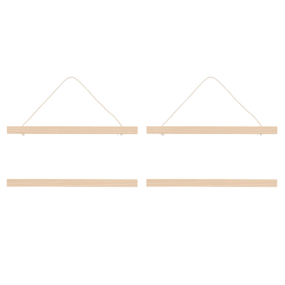 Esschert Design Wooden Poster Hanger Home/Indoor Organiser Medium Natural (2 Pack)