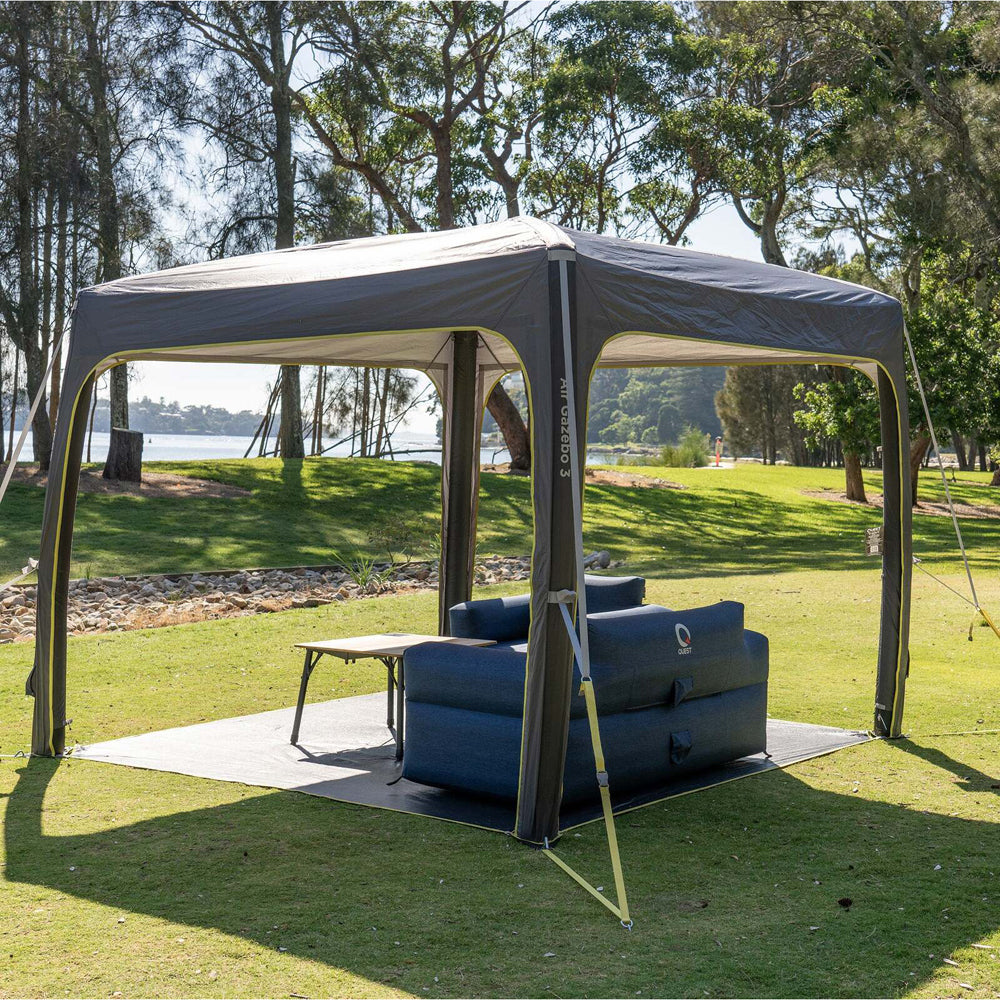Quest Outdoors 175x80cm Air Inflatable Sofa 3 Camping/Picnic Furniture Blue — image 5