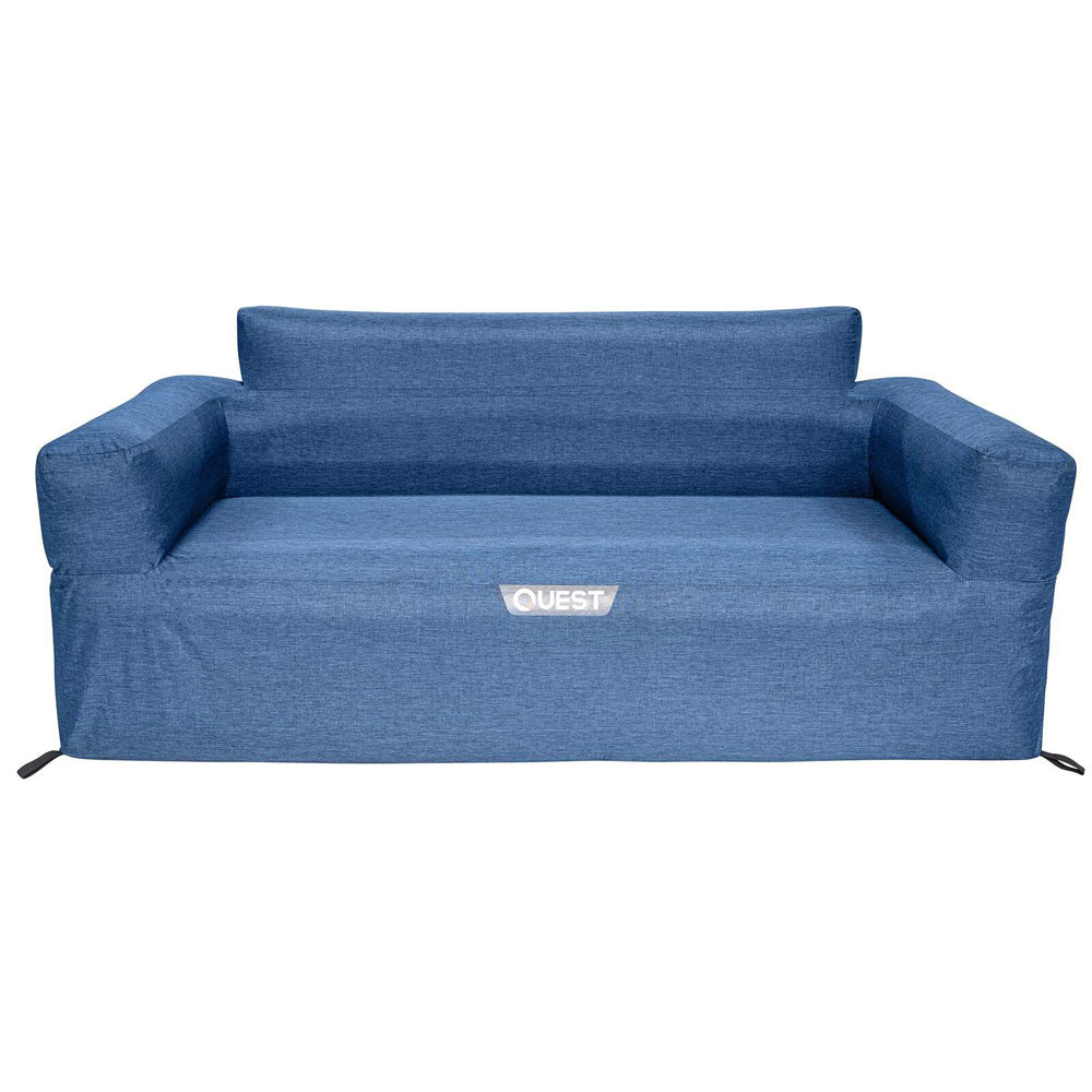 Quest Outdoors 175x80cm Air Inflatable Sofa 3 Camping/Picnic Furniture Blue — image 6