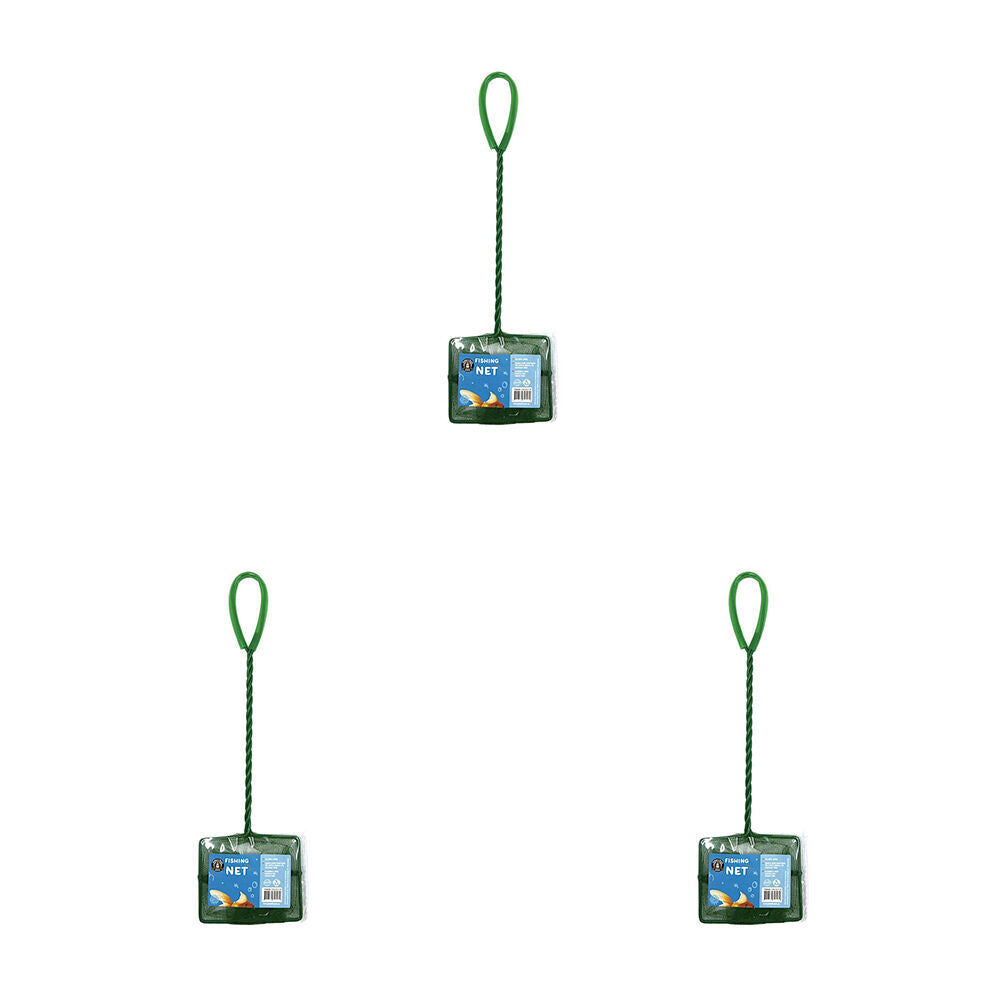 Dudley's World of Pets Aquarium Fish Net 36.5cm - Green (3 Pack)