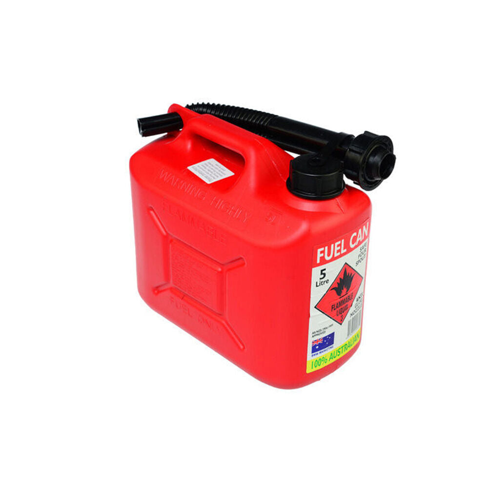 Agboss 10L Red Jerry Can Squat Style Portable Fuel Container