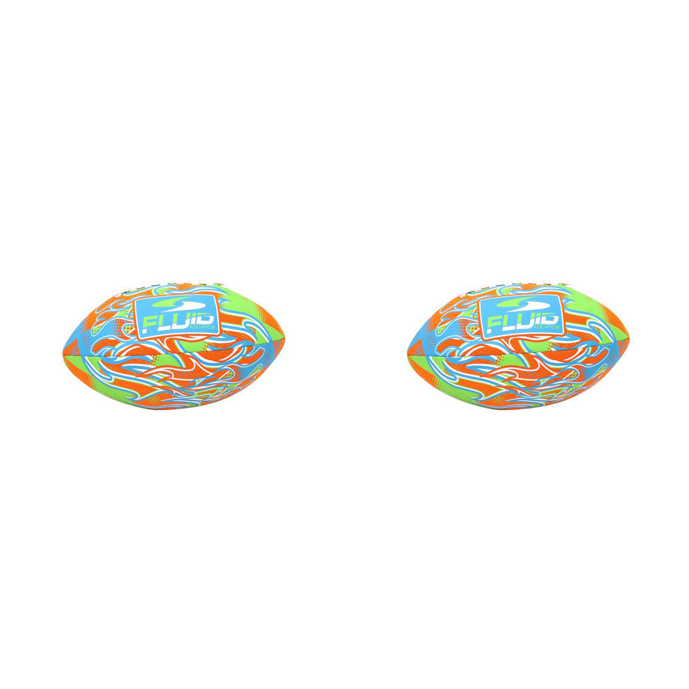 Fluid 9" Football Beach/Pool Outdoor Kids/Children Throw Play Toy Assorted (2 Pack)