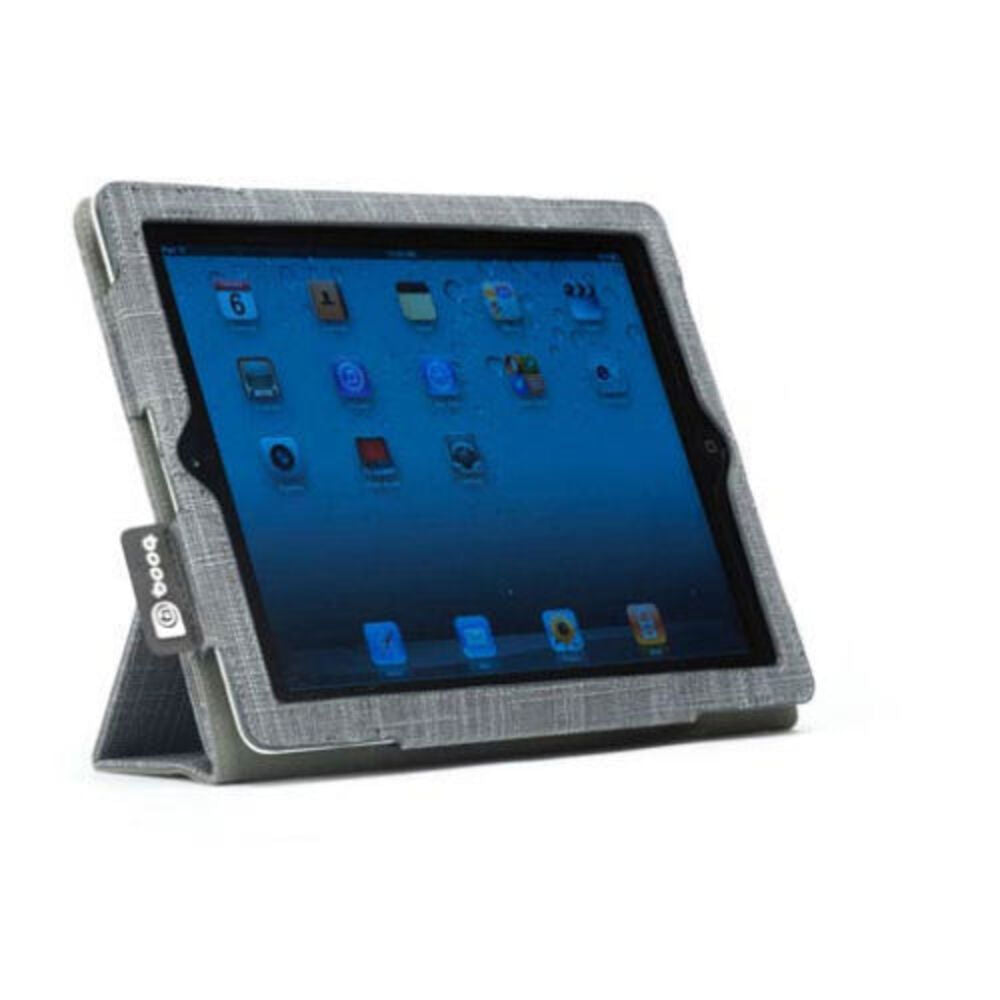 Booq FLI3-GRY Fibre Folio Cover Case Stand for Apple iPad 2 3 4 - Jute Grey