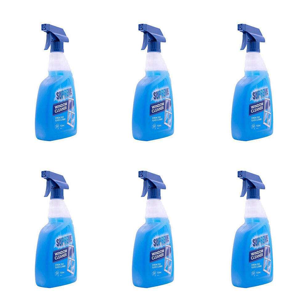 Supreme Window Cleaner Glass & Surface Cleaner 750ml (6 Pack)