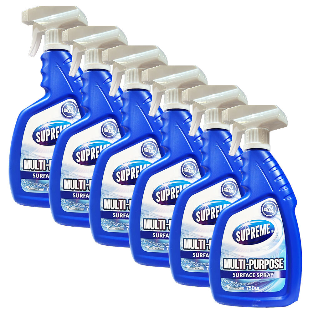 Supreme Anti-Grease Multi-Purpose Cleaner Spray Cleaning Solution 750ml (6 Pack)